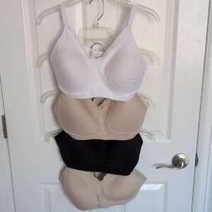 4 Pk Warners Easy Does It Invisible Edge Wireless Lift Comfort Bras - 2X